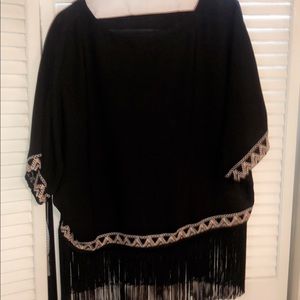 Black fringe top